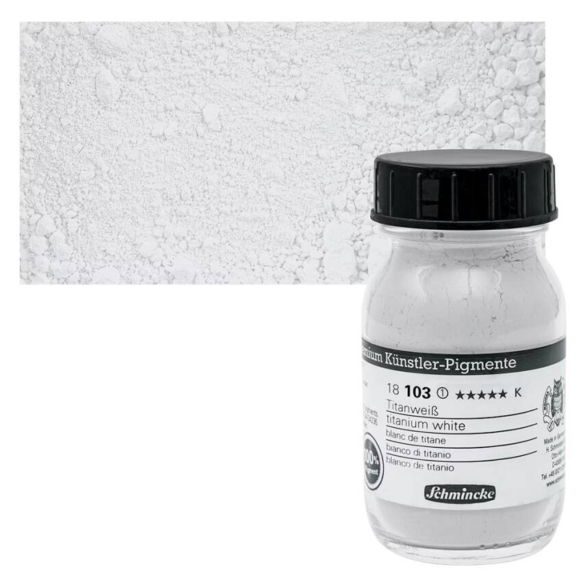 Schmincke Powder Pigment Titanium White 100 ml - 1