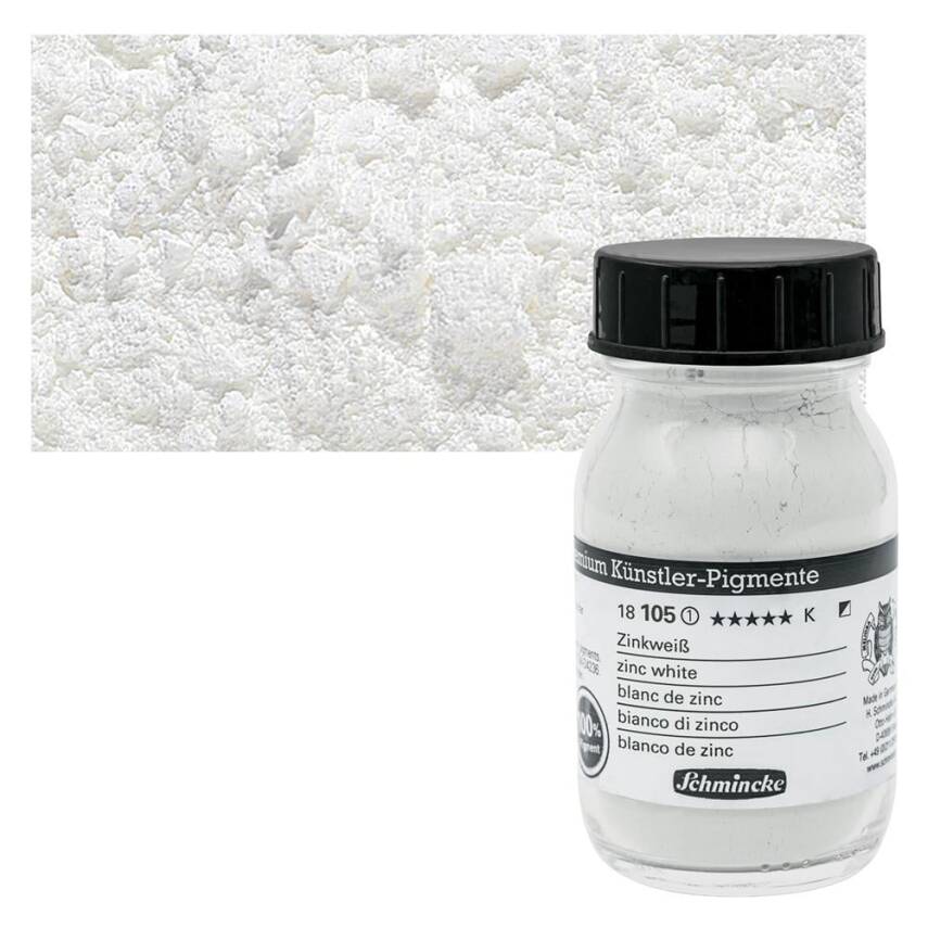 Schmincke Powder Pigment Zinc White 100 ml - 1
