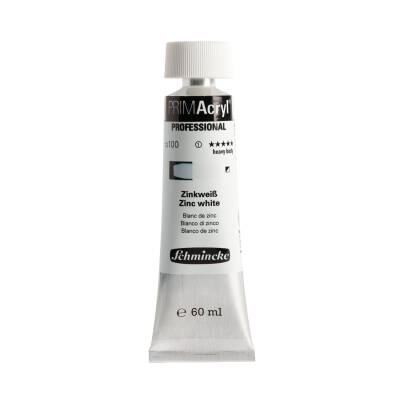 Schmincke Primacryl Artist Acrylic Paint 100 Zinc White 60 ml