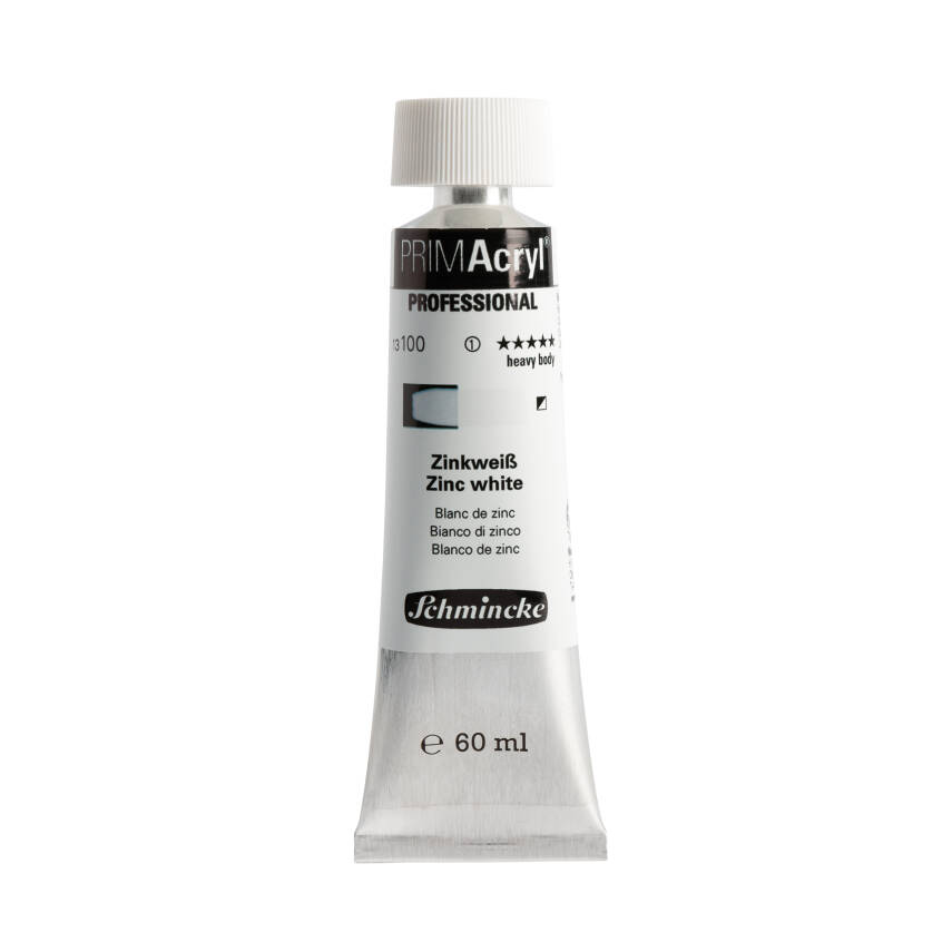 Schmincke Primacryl Artist Acrylic Paint 100 Zinc White 60 ml - 1