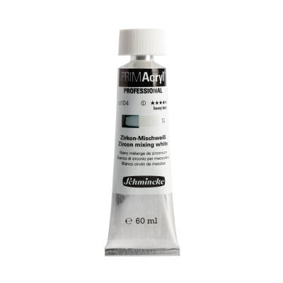 Schmincke Primacryl Artist Acrylic Paint 104 Zircon Mixing White 60 ml