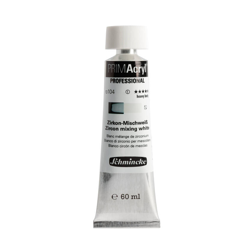 Schmincke Primacryl Artist Acrylic Paint 104 Zircon Mixing White 60 ml - 1