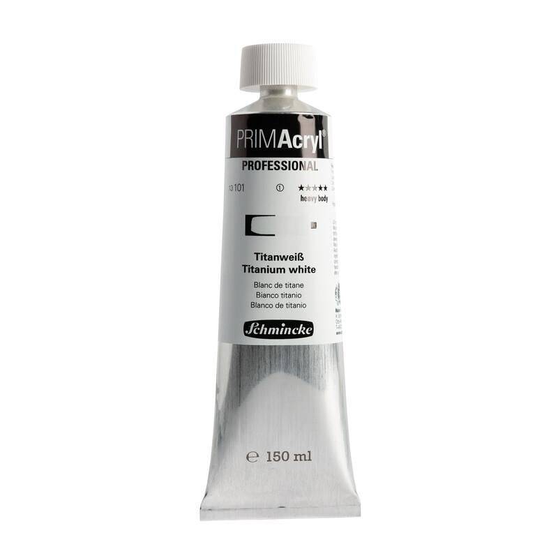 Schmincke Primacryl Artist Acrylic Paint 150 ml Series 1 101 Titanium White - 1