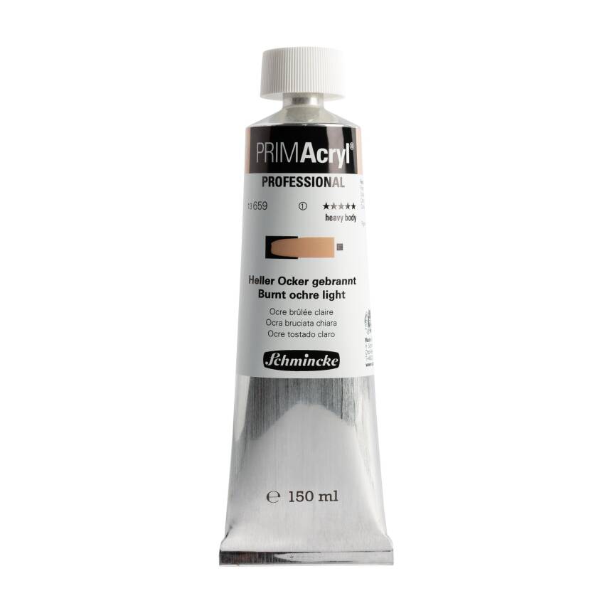 Schmincke Primacryl Artist Acrylic Paint 150 ml Series 1 659 Burnt Ocher Light - 1