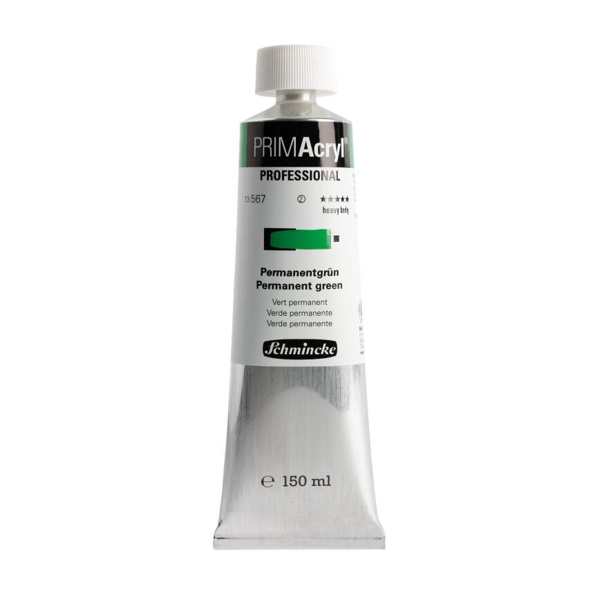 Schmincke Primacryl Artist Acrylic Paint 150 ml Series 2 567 Permanent Green - 1