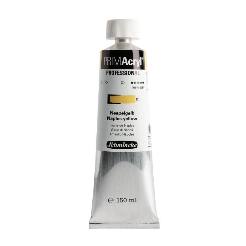 Schmincke Primacryl Artist Acrylic Paint 150 ml Series 2 672 Naples Yellow - 1