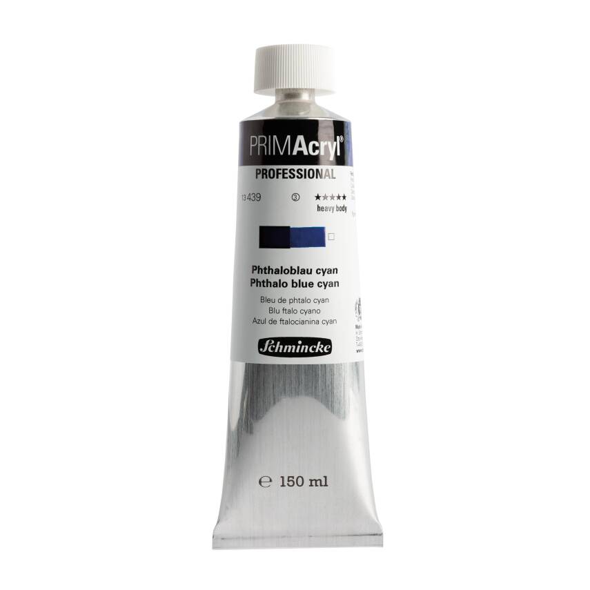 Schmincke Primacryl Artist Acrylic Paint 150 ml Series 3 439 Phthalo Blue Cyan - 1