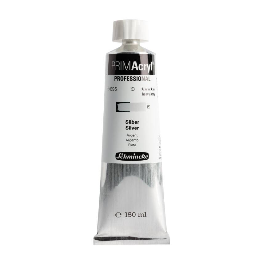 Schmincke Primacryl Artist Acrylic Paint 150 ml Series 3 895 Silver - 1