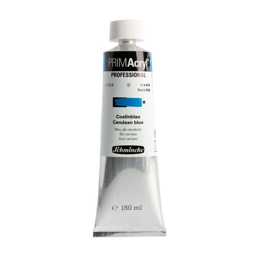 Schmincke Primacryl Artist Acrylic Paint 150 ml Series 4 454 Cerulean Blue - 1