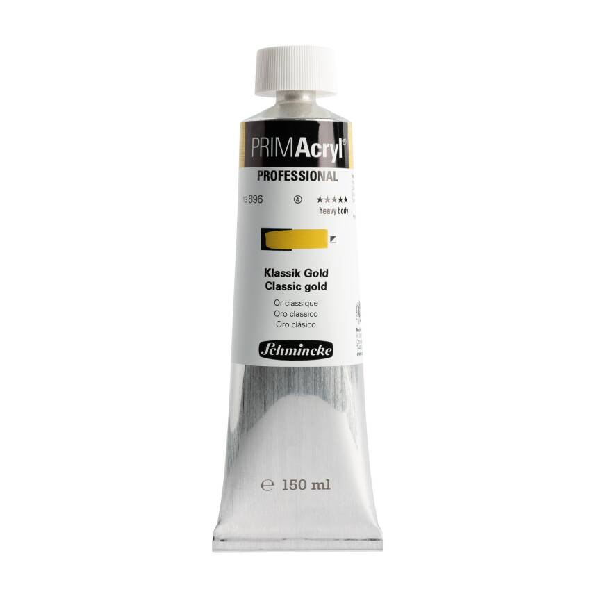 Schmincke Primacryl Artist Acrylic Paint 150 ml Series 4 896 Classic Gold - 1