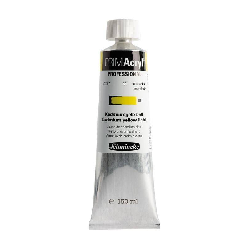 Schmincke Primacryl Artist Acrylic Paint 150 ml Series 6 207 Cadmium Yellow Light - 1