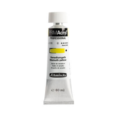Schmincke Primacryl Artist Acrylic Paint 206 Vanadium Yellow Light 60 ml