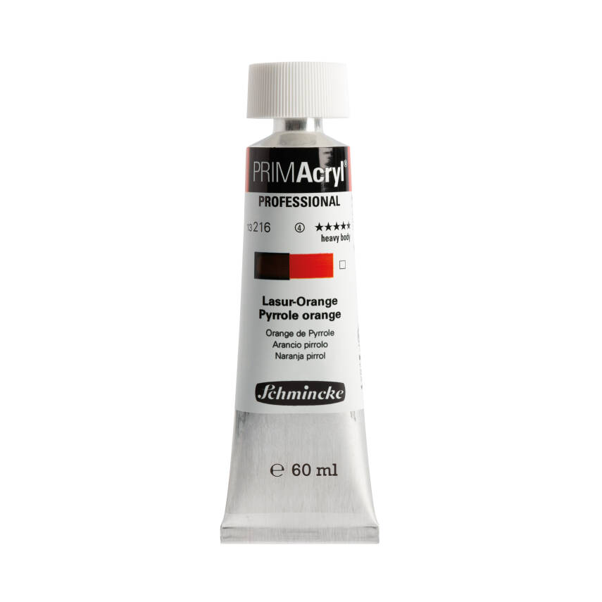 Schmincke Primacryl Artist Acrylic Paint 216 Translucent Orange 60 ml - 1