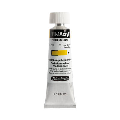 Schmincke Primacryl Artist Acrylic Paint 234 Cadmium Yellow Medium Hue 60 ml - 2