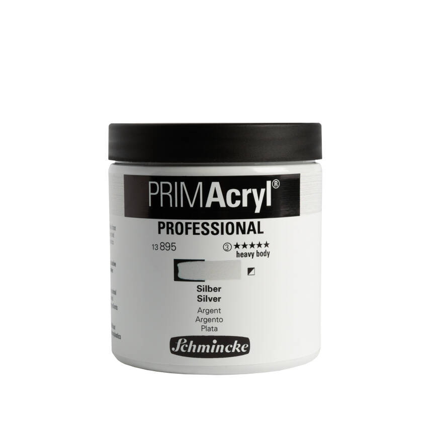 Schmincke Primacryl Artist Acrylic Paint 237 ml Series 3 895 Silver - 2