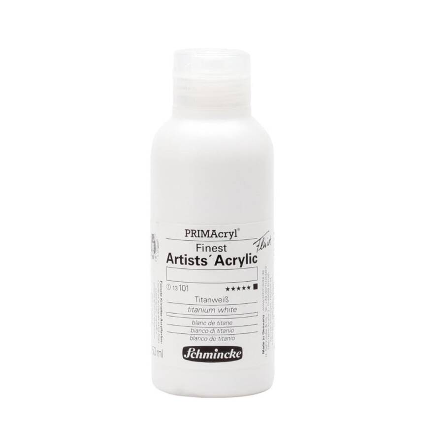 Schmincke Primacryl Artist Acrylic Paint 250 ml Series 1 101 Titanium White - 1