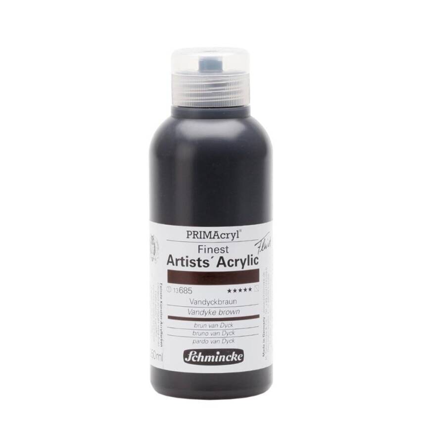 Schmincke Primacryl Artist Acrylic Paint 250 ml Series 1 685 Vandyke Brown - 1