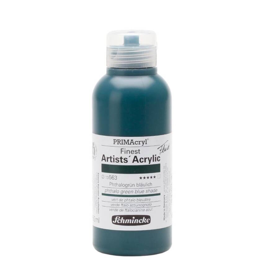 Schmincke Primacryl Artist Acrylic Paint 250 ml Series 2 563 Phthalo Green Blue Shade - 1