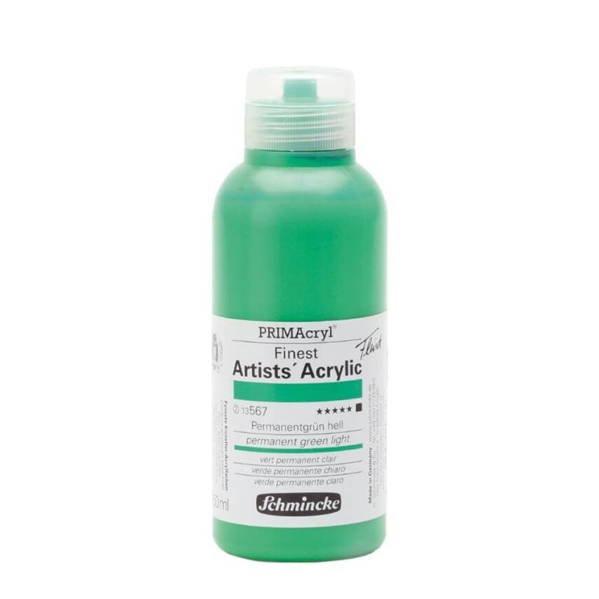 Schmincke Primacryl Artist Acrylic Paint 250 ml Series 2 567 Permanent Green Light - 1