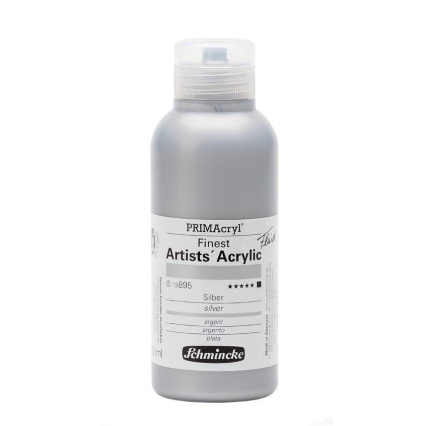 Schmincke Primacryl Artist Acrylic Paint 250 ml Series 2 895 Silver - 1