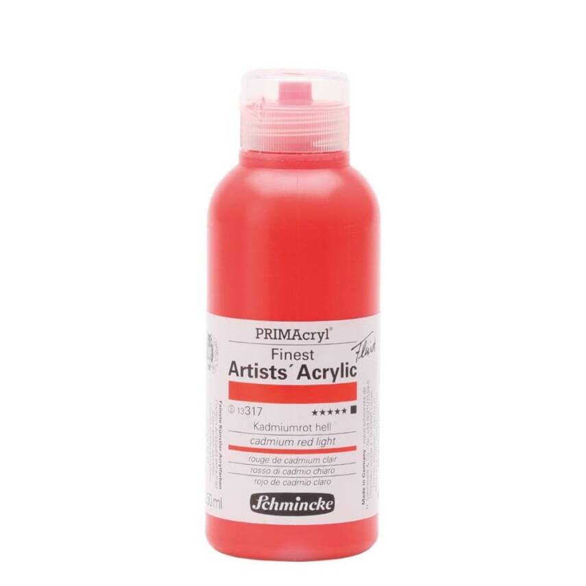Schmincke Primacryl Artist Acrylic Paint 250 ml Series 3 317 Cadmium Red Light - 1