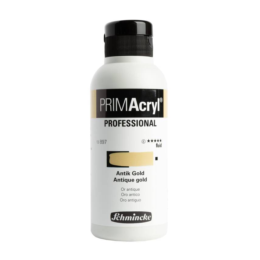Schmincke Primacryl Artist Acrylic Paint 250 ml Series 4 897 Antique Gold Fluid - 1