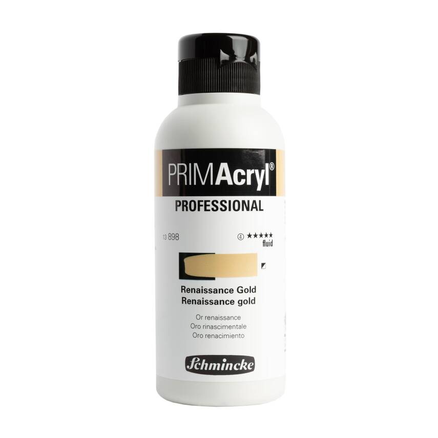 Schmincke Primacryl Artist Acrylic Paint 250 ml Series 4 898 Renaissance Gold Fluid - 1