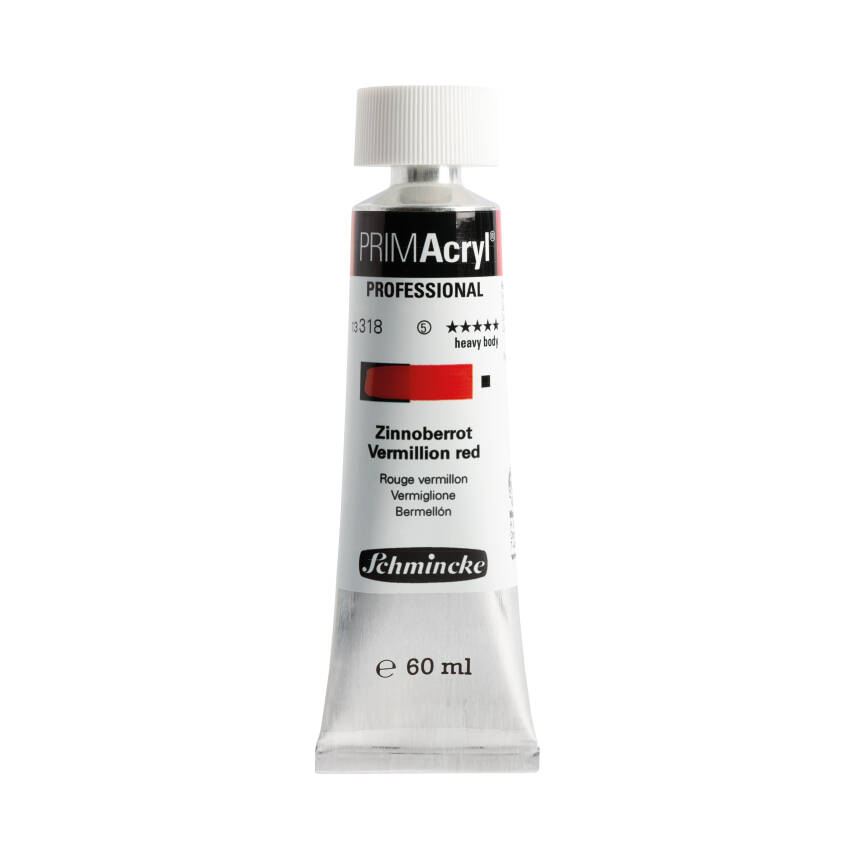 Schmincke Primacryl Artist Acrylic Paint 318 Vermilion Red 60 ml - 1