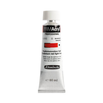 Schmincke Primacryl Artist Acrylic Paint 343 Cadmium Red Light Hue 60 ml