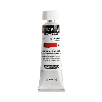 Schmincke Primacryl Artist Acrylic Paint 344 Cadmium Red Medium Hue 60 ml