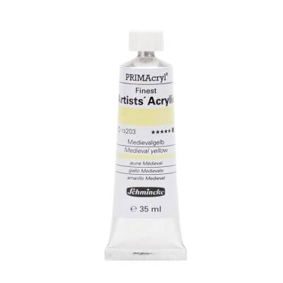 Schmincke PrimAcryl Artist Acrylic Paint 35 ml 203 Medieval yellow