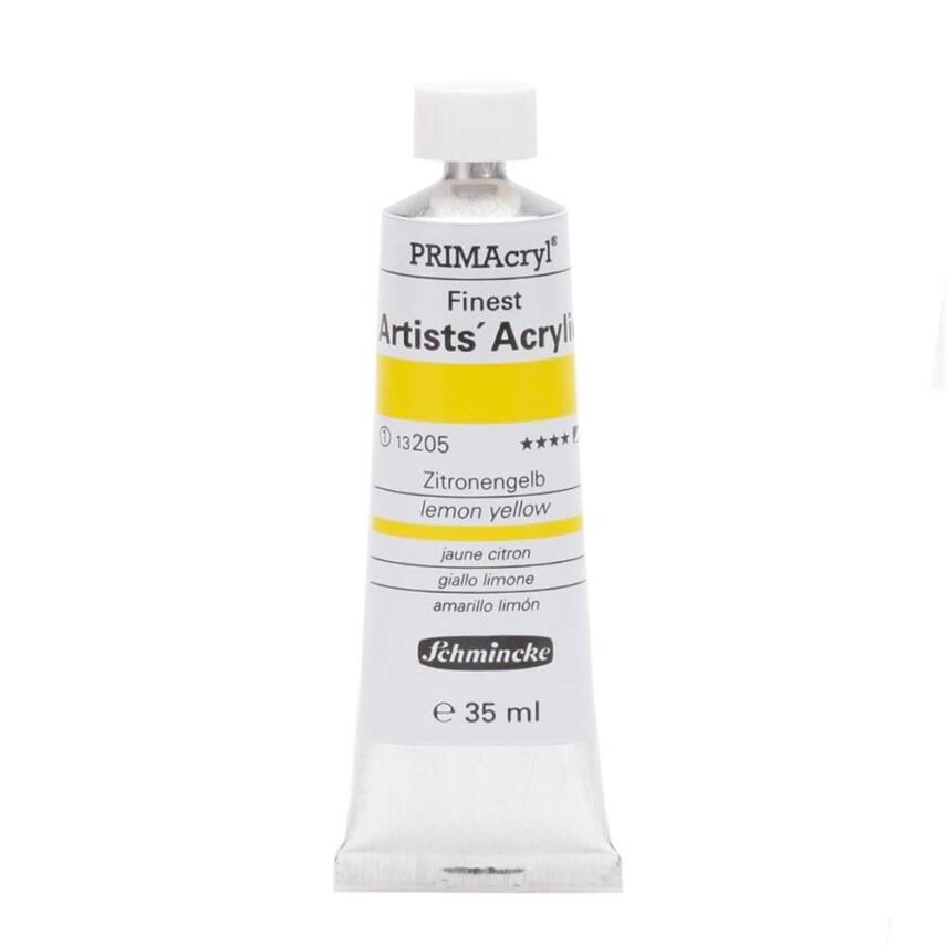 Schmincke Primacryl Artist Acrylic Paint 35 ml Series 1 205 Lemon Yellow - 1