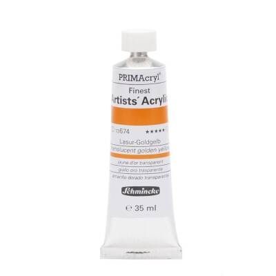 Schmincke Primacryl Artist Acrylic Paint 35 ml Series 1 674 Translucent Golden Yellow
