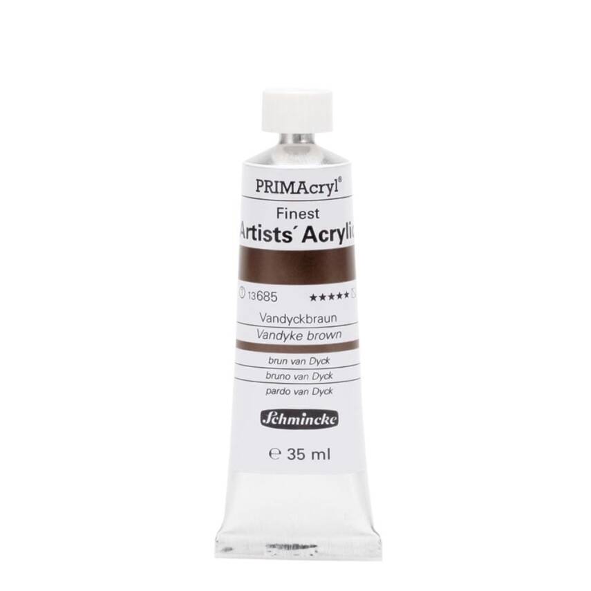 Schmincke Primacryl Artist Acrylic Paint 35 ml Series 1 685 Vandyke Brown - 1
