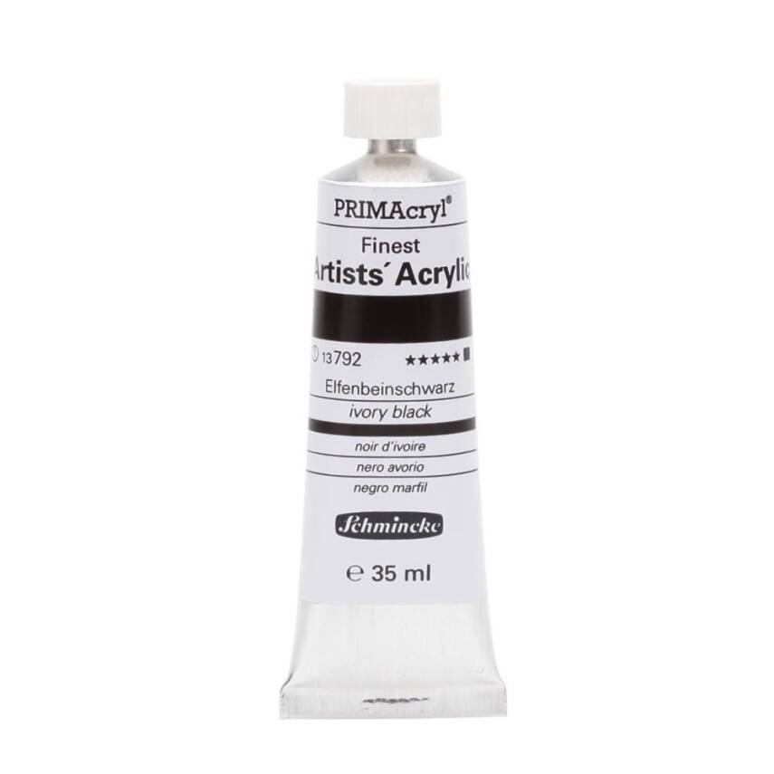 Schmincke Primacryl Artist Acrylic Paint 35 ml Series 1 792 Ivory Black - 1