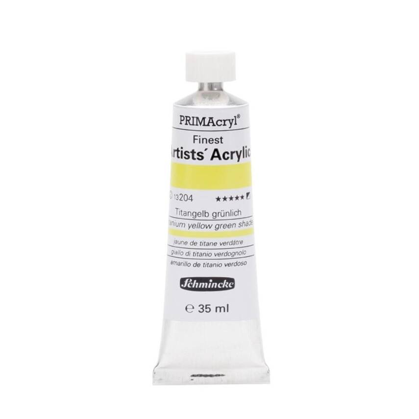 Schmincke Primacryl Artist Acrylic Paint 35 ml Series 2 204 Titanium Yellow Green Shade - 1