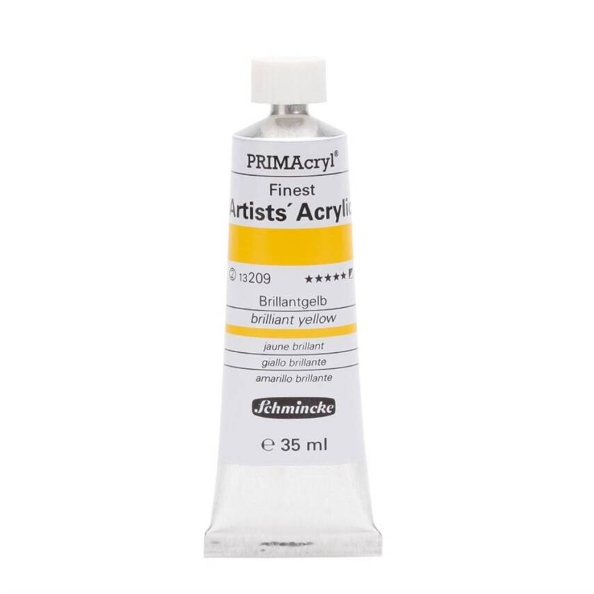 Schmincke Primacryl Artist Acrylic Paint 35 ml Series 2 209 Brilliant Yellow - 1