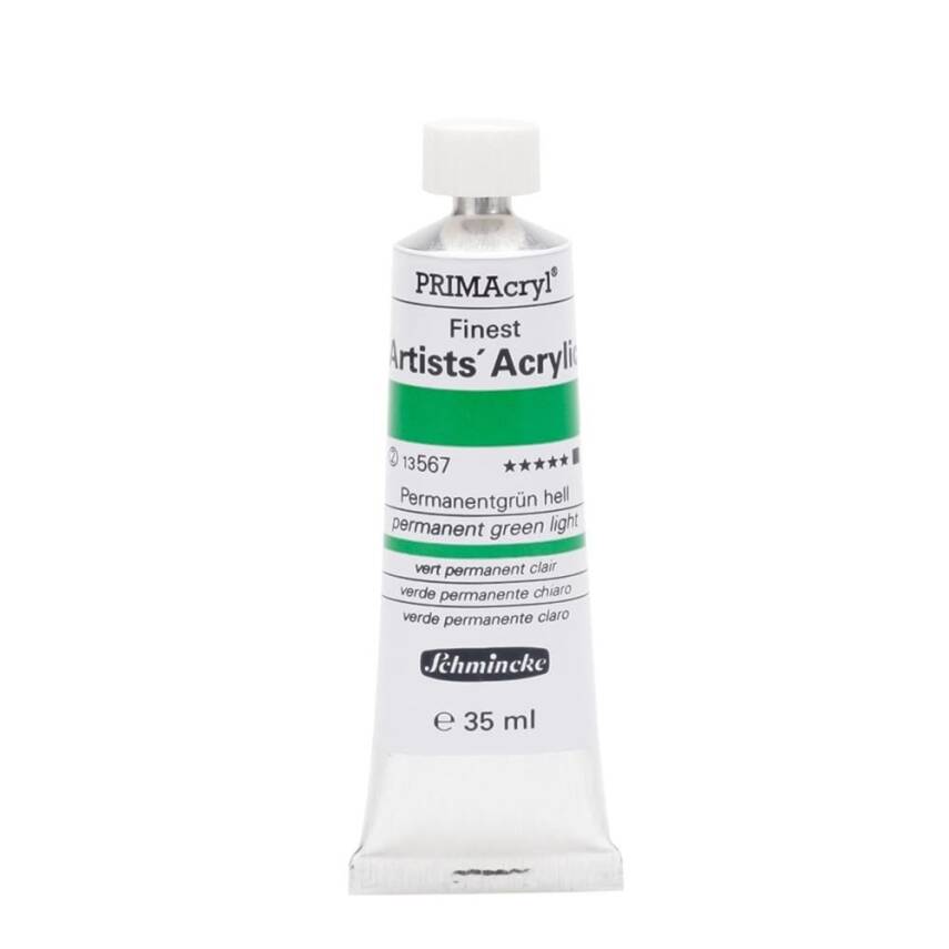 Schmincke Primacryl Artist Acrylic Paint 35 ml Series 2 567 Permanent Green Light - 1