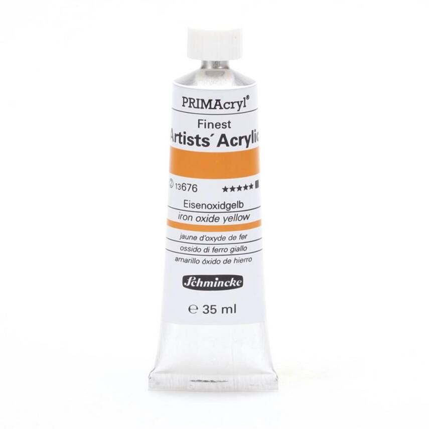 Schmincke Primacryl Artist Acrylic Paint 35 ml Series 2 676 Iron Oxide Yellow - 1