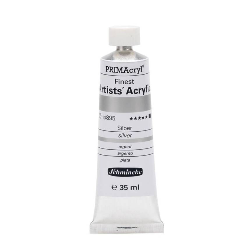 Schmincke Primacryl Artist Acrylic Paint 35 ml Series 2 895 Silver - 1