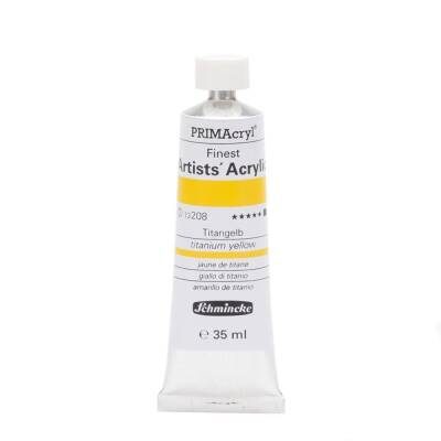 Schmincke Primacryl Artist Acrylic Paint 35 ml Series 3 208 Titanium Yellow