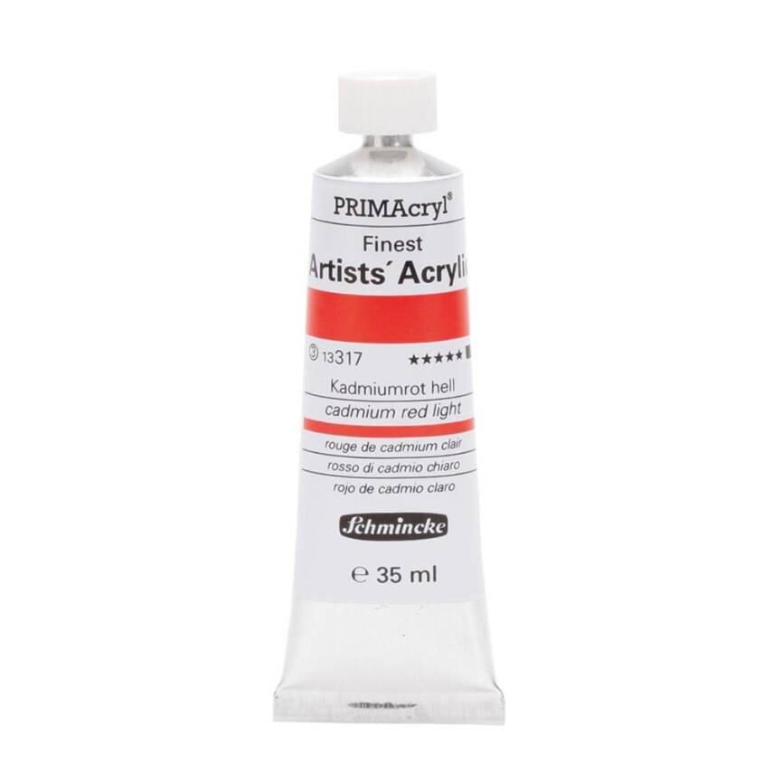 Schmincke Primacryl Artist Acrylic Paint 35 ml Series 3 317 Cadmium Red Light - 1