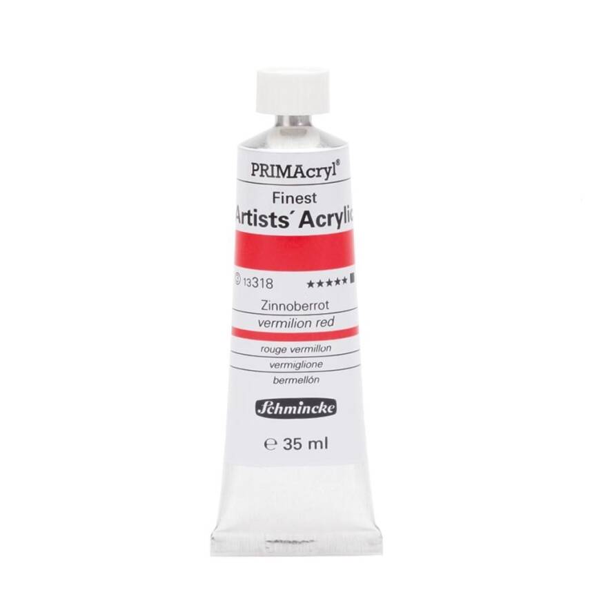 Schmincke Primacryl Artist Acrylic Paint 35 ml Series 3 318 Vermilion Red - 1