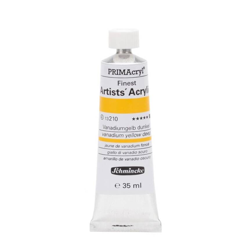 Schmincke Primacryl Artist Acrylic Paint 35 ml Series 4 210 Vanadium Yellow Deep - 1