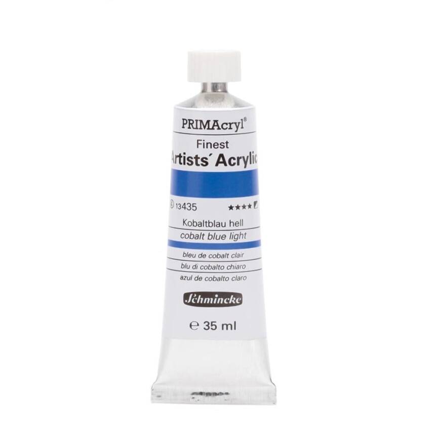Schmincke Primacryl Artist Acrylic Paint 35 ml Series 4 435 Cobalt Blue Light - 1