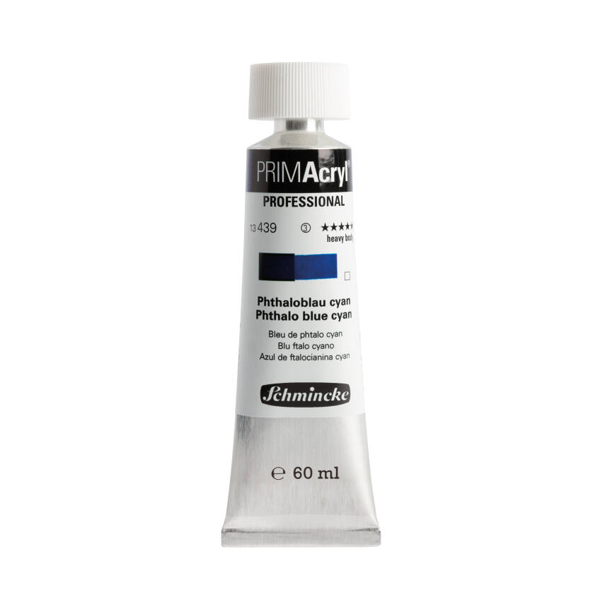 Schmincke Primacryl Artist Acrylic Paint 439 Phthalo Blue Cyan 60 ml - 1