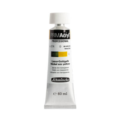 Schmincke Primacryl Artist Acrylic Paint 674 Translucent Golden Yellow 60 ml