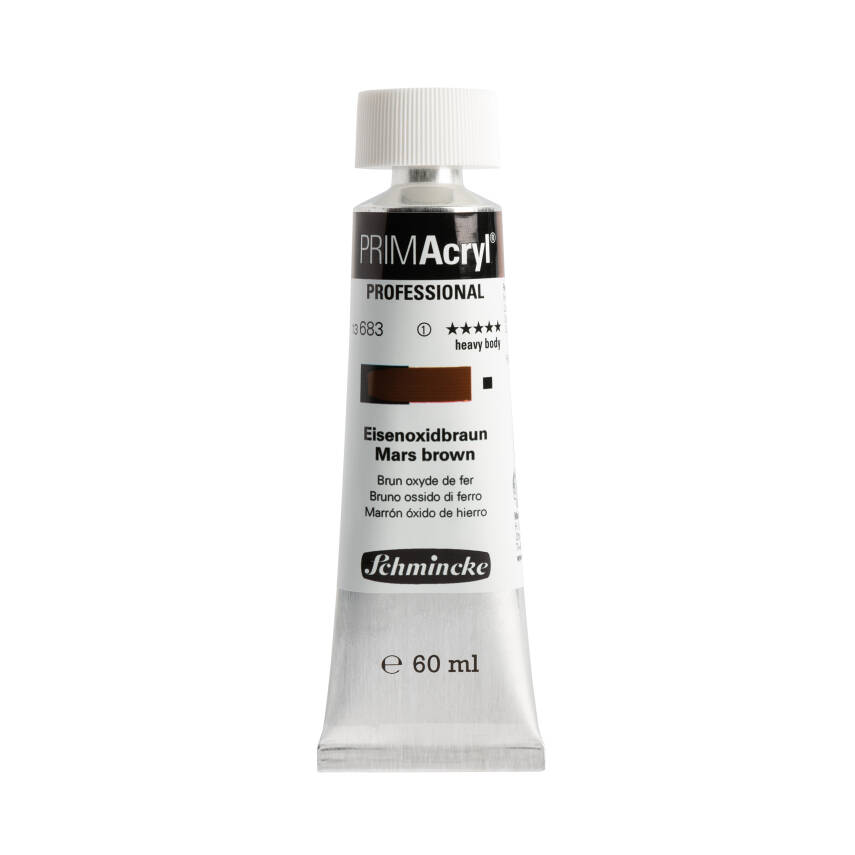 Schmincke Primacryl Artist Acrylic Paint 683 Brown Iron Oxide 60 ml - 1