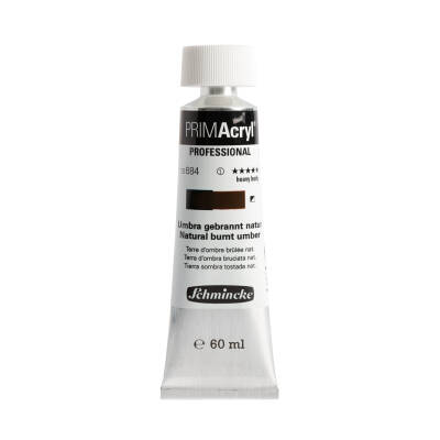 Schmincke Primacryl Artist Acrylic Paint 684 Natural Burnt Umber 60 ml