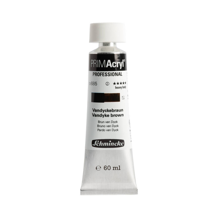 Schmincke Primacryl Artist Acrylic Paint 685 Vandyke Brown 60 ml - 1